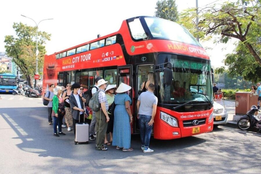 1 ROUND HANOI CITY TOUR + WATER PUPPET SHOW TICKET - Seeing Hanoi from the open top deck
