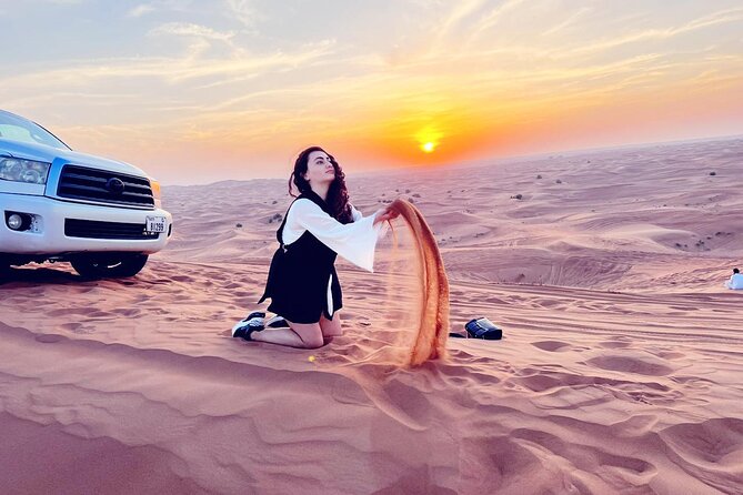 4X4 Dubai Desert Safari with BBQ dinner, Camels & Live Show - Leaving Dubai for the Lahbab dunes