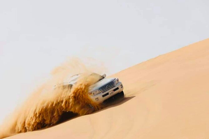 Abu Dhabi: Evening Desert Safari with Camel Ride, BBQ & Live Show - Sunset, sandboarding, and camp activities