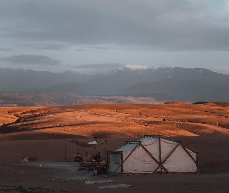 Agafay Desert Luxury Dinner w Live Music & Fire Show - Tea, Tents, and First Impressions at Inara Camp