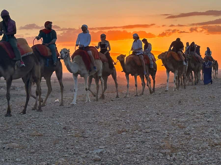 Agafay Desert Luxury Package Quad, Camel, Pool & Dinner Show - The 30-minute camel ride in Touareg blue