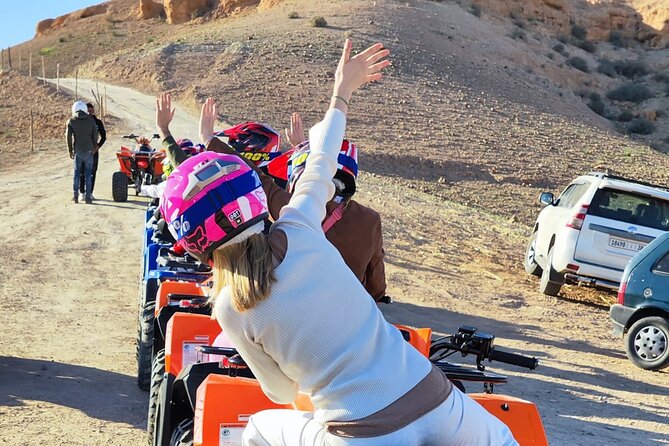 Agafay Desert Package, Quad Bike, Camel Ride and Dinner Show - Quad bikes across the dry desert tracks