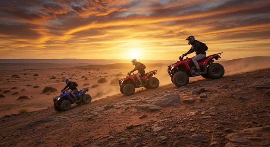 Agafay Desert: Quad Bike, Camel Ride, Sunset & Dinner Show - A slower camel ride at sunset