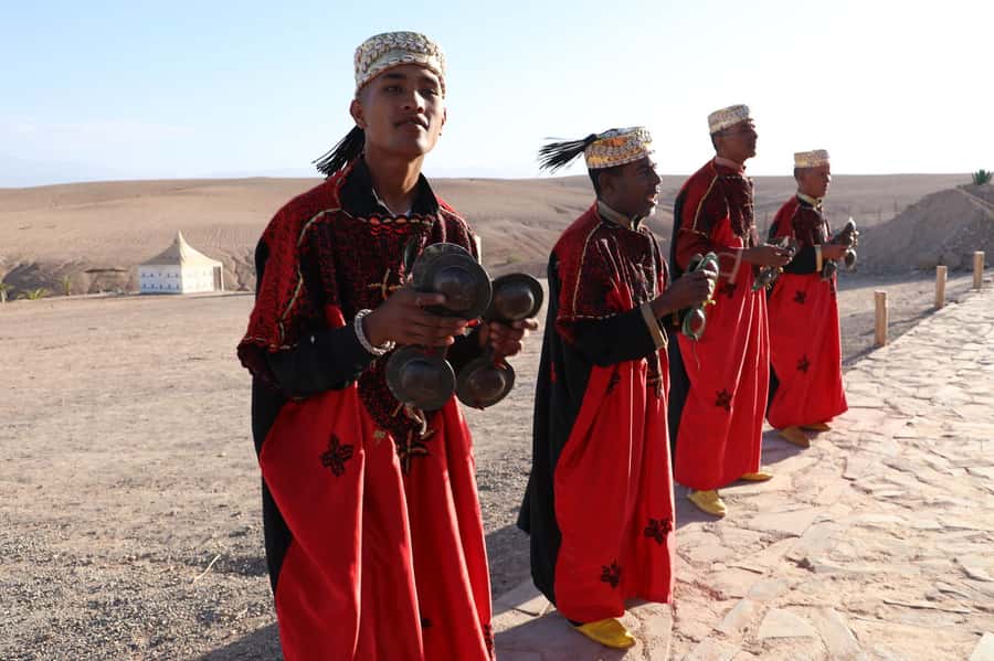 Agafay: Quad, Camel Ride & Dinner Show from Marrakech - Music, campfire, and a lively fire show