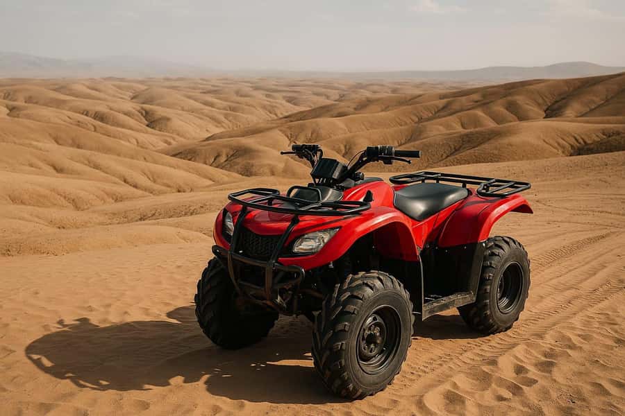 Agafay tour Quade Bike, Sunset and Romantic Dinner Show - Dinner under canvas at the desert camp