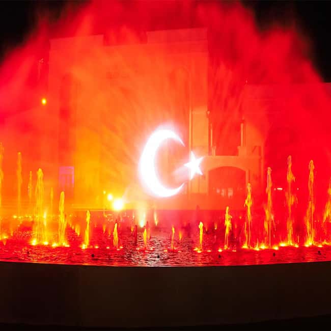 Antalya,Alanya,Side,Kemer Land Of Legends Night Show - How the return journey works at 11 PM