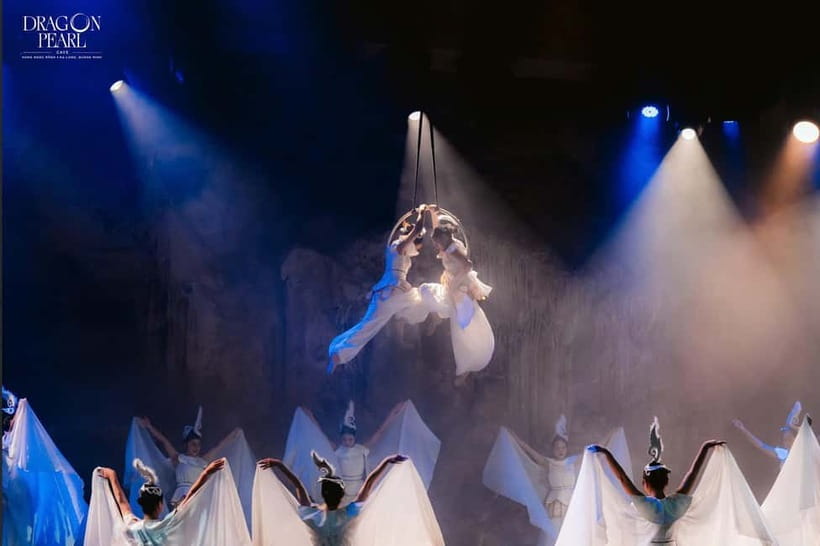Bai Tu Long Bay: Dining Cave & Immersive Art Show - Dragon Pearl Cave gives dinner a dramatic setting