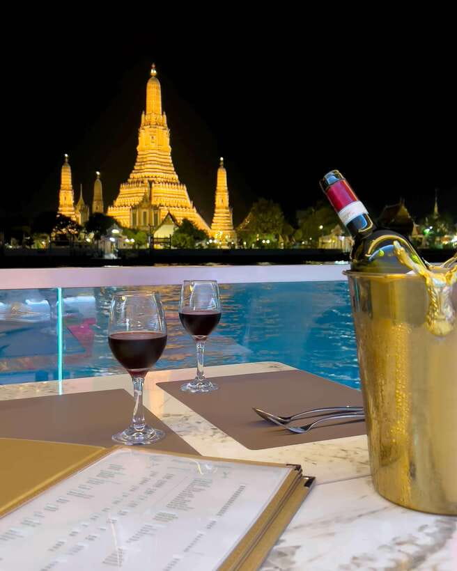 Bangkok: Royal Galaxy Dinner Cruise with Siam Fantasy Show - What you see from the Chao Phraya