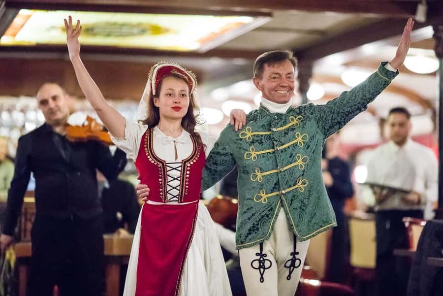 Budapest: New Year's Eve Party Cruise with Food & Live Show - A five-course dinner with three menu choices