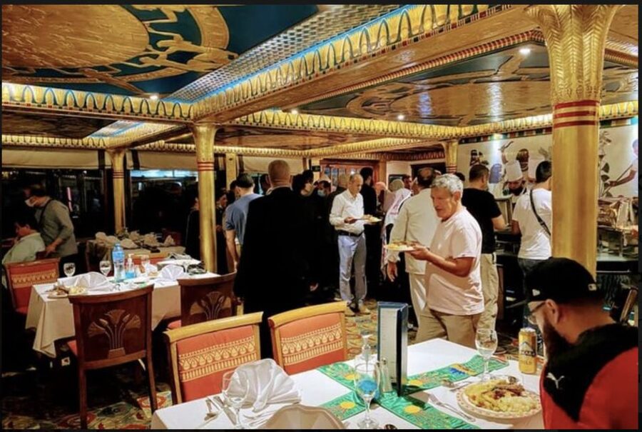 Cairo: Nile River Dinner Cruise with Belly Dance and Tanoura - The buffet of Egyptian-inspired dishes