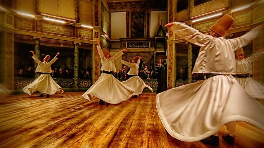 Cappadocia: Mystical Rhythms Whirling Dervish Show - Entering the performance space in Göreme
