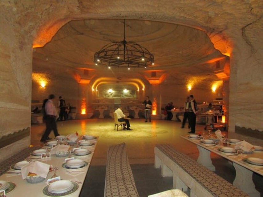 Cappadocia Turkish Night Show and Dinner in Cave Restaurant - Entering a Cappadocia cave restaurant at 8:30 pm