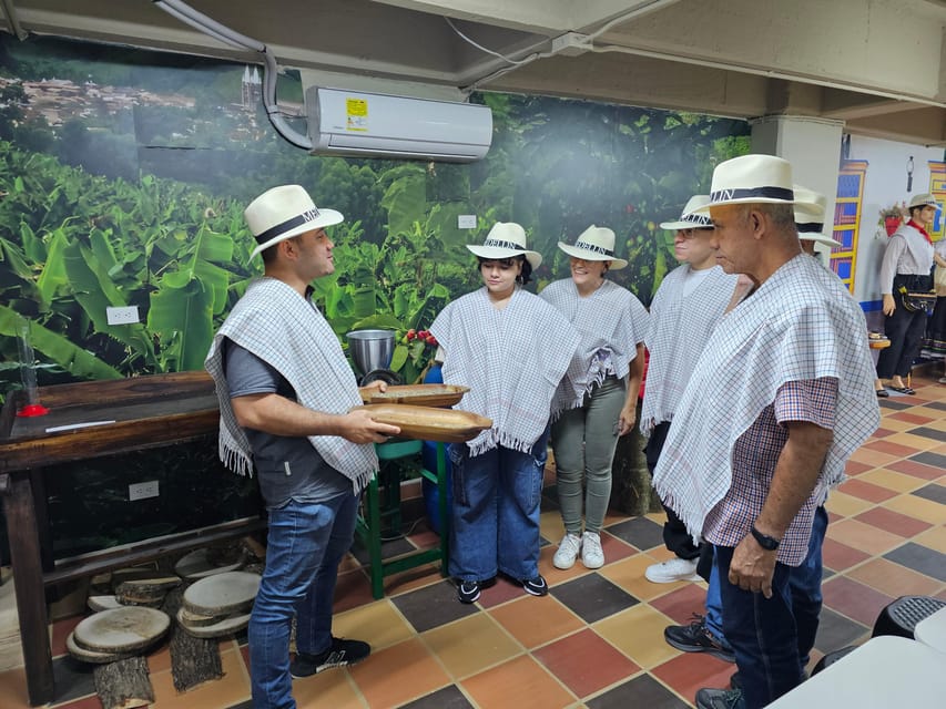Coffee Experience with roasting show in Comuna 13 - Making Coffee and Using Coffee Cream