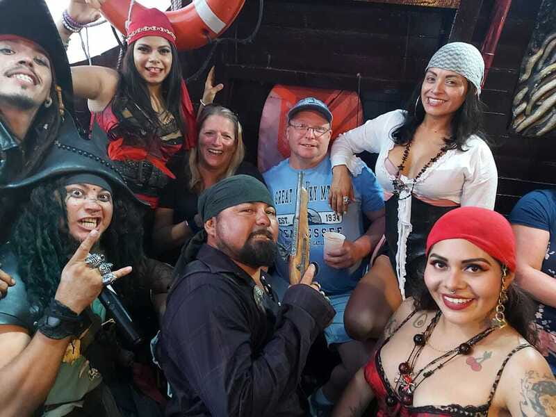 Cozumel: Pirate Ship Cruise with Open Bar, Dinner, and Show - The opening show brings the pirate crew to life