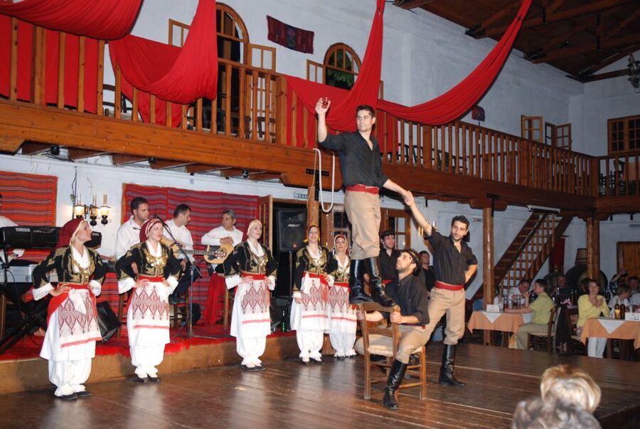 Crete: Traditional Dance Show and Buffet Dinner with Wine - Learning the steps and joining the circle