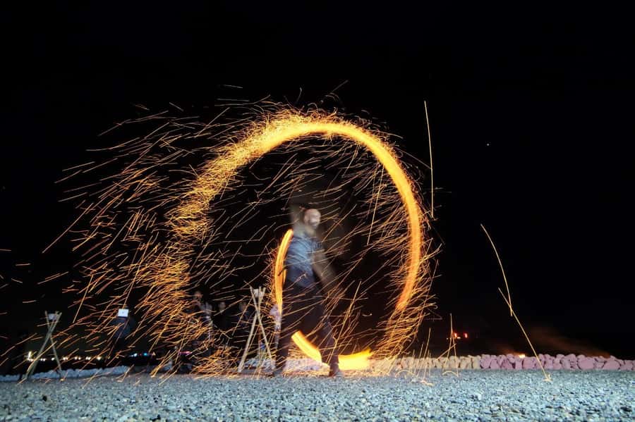 Desert night : ATV, Camel Trek sunset views & Dinner show - Dinner, music, and the fire performance