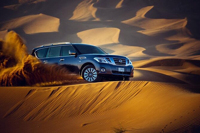 Desert Safari with BBQ Dinner, Camel Ride, Sand Board & Live Show - A practical refreshment stop before the action