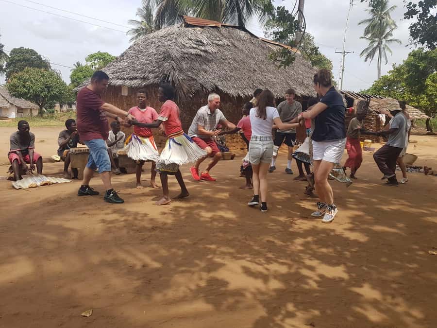 Diani: Giriama Cultural Dance Show and Local Village Tour - Meeting students under the baobab tree