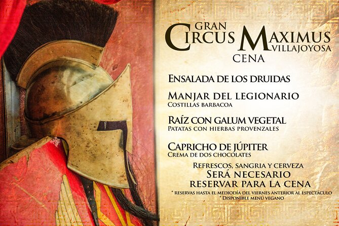 dinner + show Great Circus Maximus - A Roman night near Villajoyosa