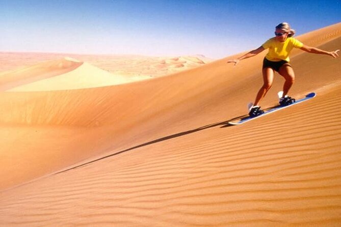 Dubai Desert Safari 20 mins Dune Bashing BBQ Live Show Camel Ride - Leaving Dubai for Lahbab’s red sand