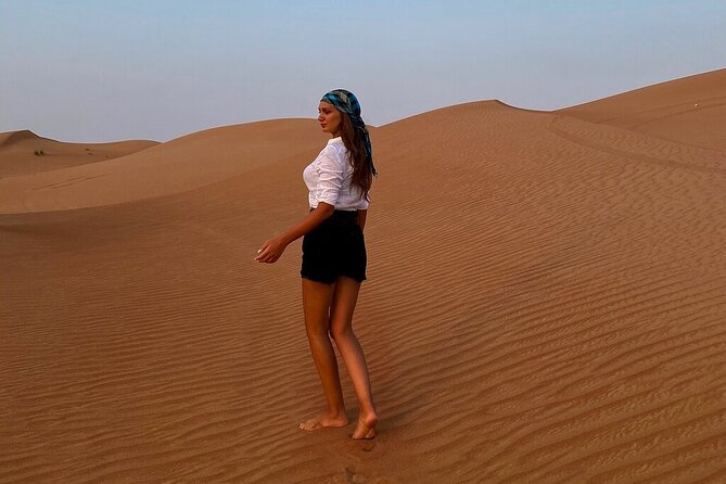 Dubai Desert Safari: Tanoura Show, Dune Bashing and BBQ Dinner - Dune bashing and sunset photographs