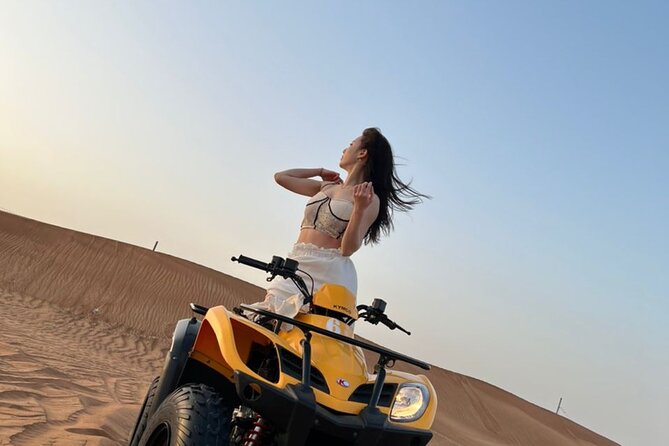 Dubai Desert Safari with Quad Bike, sandboarding, live show & BBQ - From Dubai to the red dunes of Lahbab
