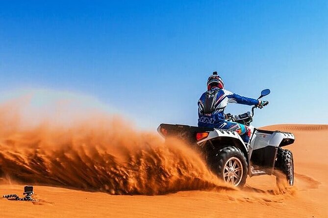 Dubai Evening Desert Safari with Quad bike, Dinner and Show - Red dunes, quad bikes, and a full evening out