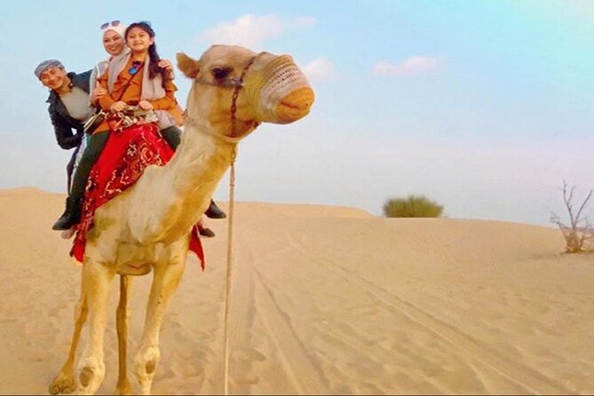 Dubai Experience: Quad bike, BBQ Dinner and Live Show - Camel riding, sandboarding, and camp activities