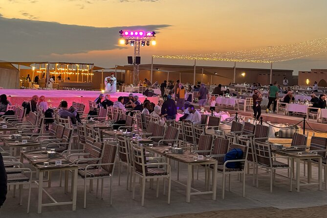 Dubai Premium Desert Safari with Dinner & Shows (Private Car) - Camel rides, falcons, shisha, and souvenir stalls