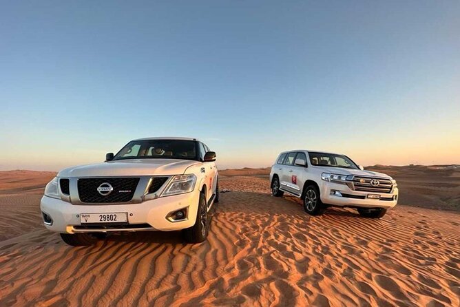Dubai Private 4x4 Car Desert Safari with Dinner, Camel, and Show - Camel riding, henna, shisha, and Arabic coffee