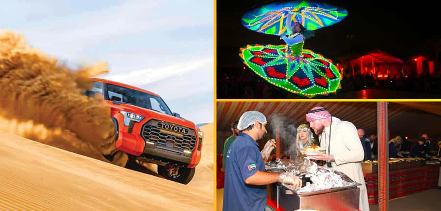 Dubai: Tour with BBQ Dinner, Camel Ride, & Traditional Show - The driving choice: calm transfer or dune bashing
