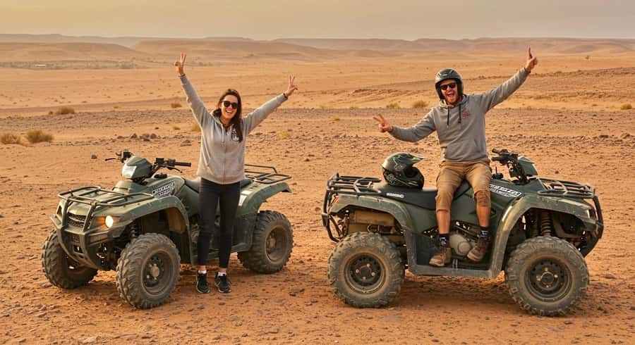 Evening Marrakech: Agafay Desert Quad , Camel & Dinner Shows - Dinner under the tent and beside the fire