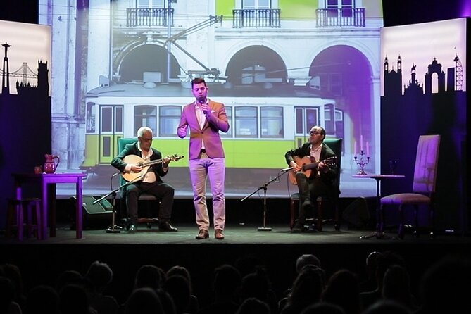 Fado in Chiado - Live Show in Lisbon on Stage for over 15 Years - Lisbon appears on screen between the songs