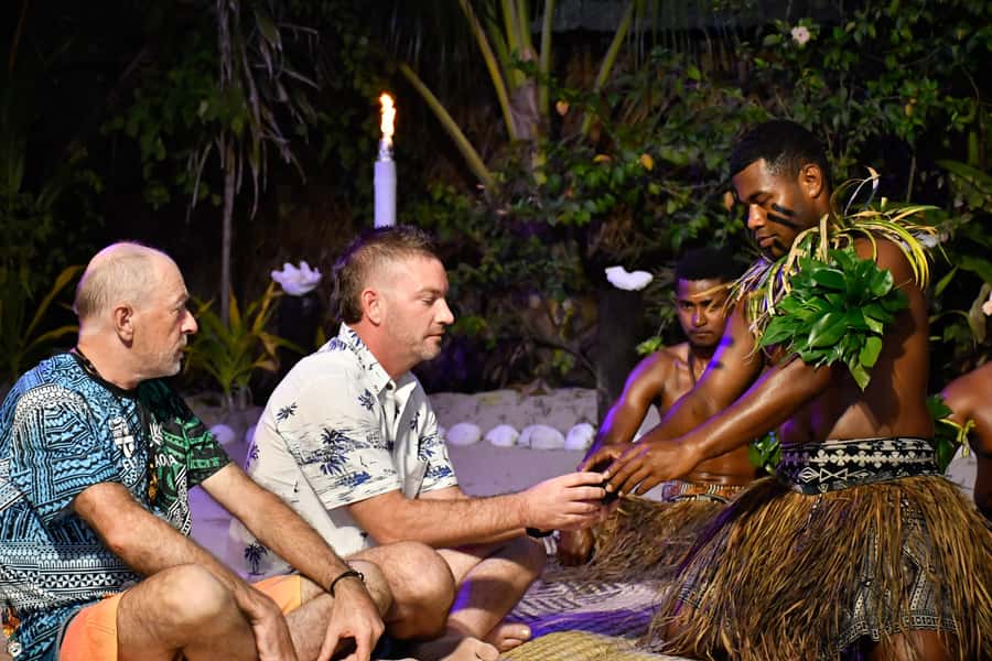 Fiji: Sunset Cruise with Dinner and Fire Show - Bonfire songs as the sun goes down