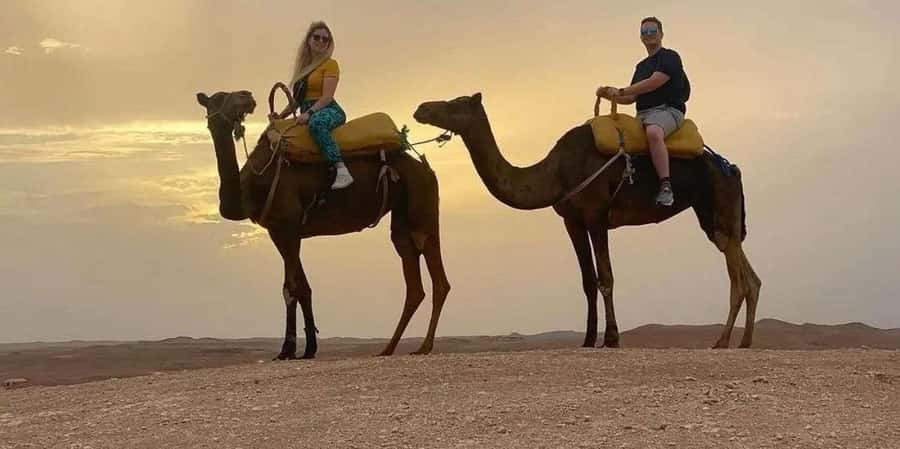 From Marrakech: Agafay Desert, Camel Ride, Dinner, Fire Show - Reaching the Agafay Desert