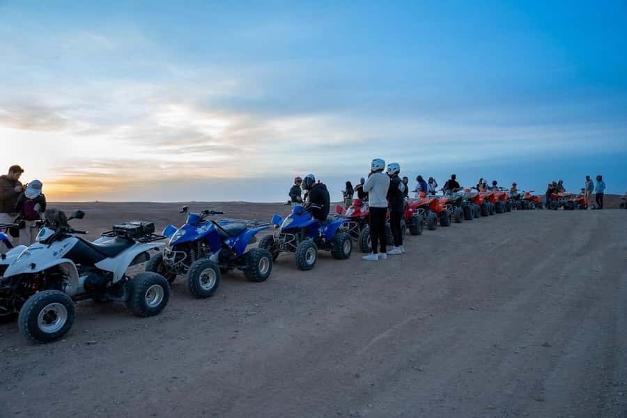 From Marrakech: Agafay Desert Quad Biking with Dinner & Show - Tagine, Olives, and Tea in the Evening Tent