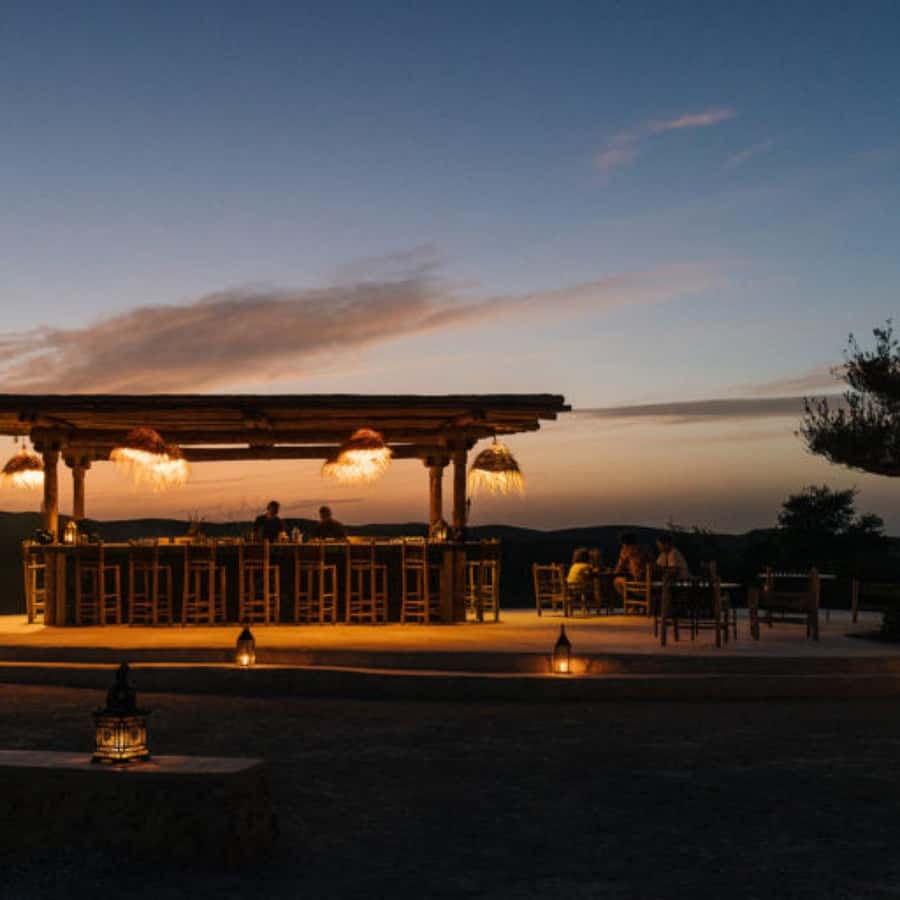 From Marrakech: Agafay Desert Sunset Dinner with Live Show - Moroccan dinner with several courses