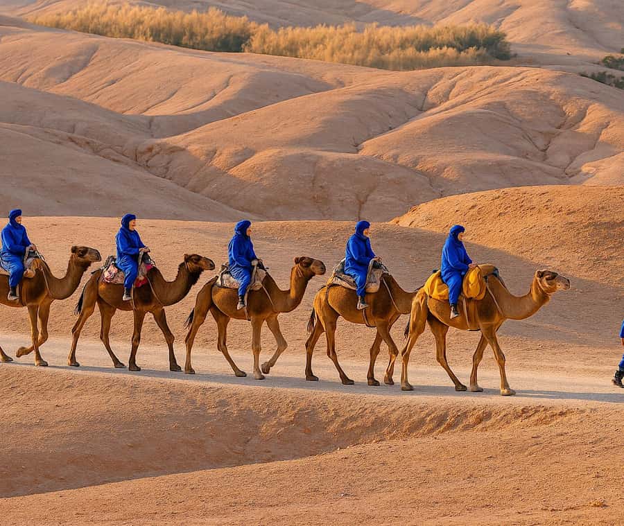 From Marrakech: Agafay Sunset Camel Tour with Dinner & Show - A stop at Lalla Takerkoust before the camp