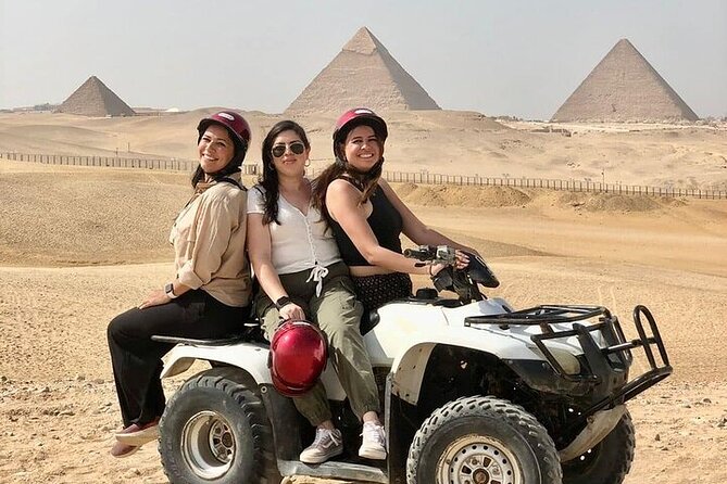 Giza Pyramid tour with ATV,Camel,Lunch,shopping,Dinner Show - Quad bikes turn the desert visit into an active outing