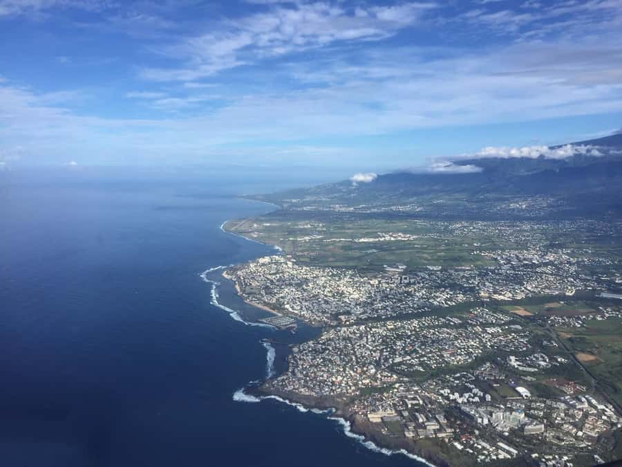 Helicopter flight over Reunion's volcanoes and cirques from St Pierre - Salazie and the Voile de la Mariée waterfall