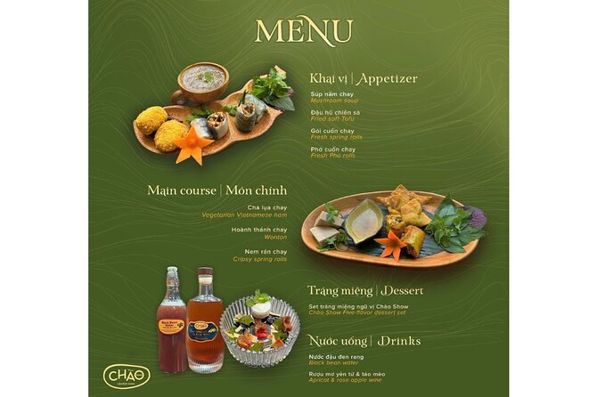 Ho Chi Minh: Chào Show with Dinner & Hotel Pickup - The nine-dish dinner at 8:00