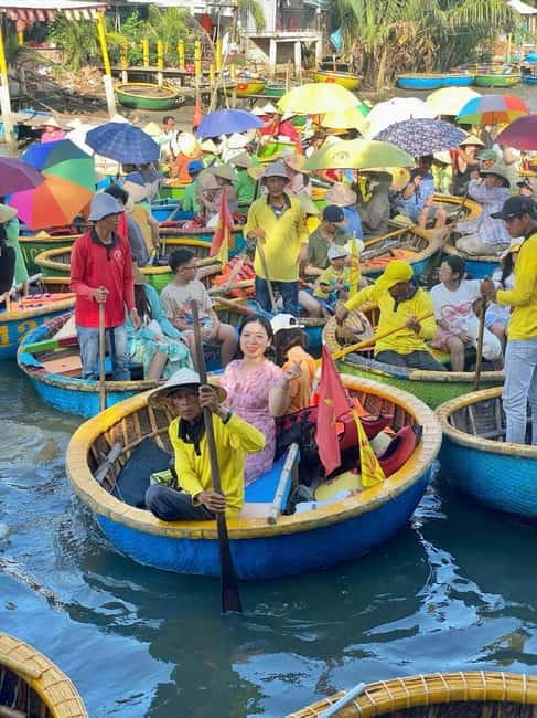 Hoi An: Coconut Basket Boat Ride & Hoi An Memories Live Show - Hoi An Impression Theme Park after dark