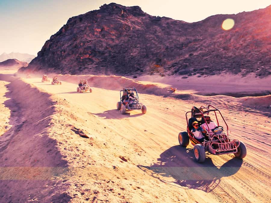 Hurghada: ATV Tour with Camel Ride, Dinner Show & Stargazing - The safety briefing and first quad ride