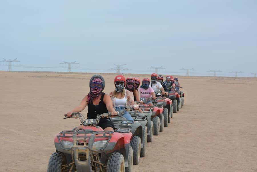 Hurghada: Quad and Buggy Safari with Dinner and Show - Dinner with rice, grilled chicken, and salads
