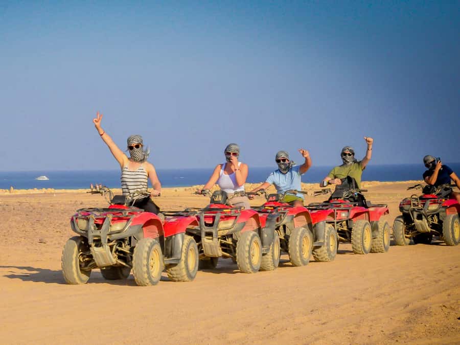 Hurghada: Quad Bike, Camel, Show, Dinner, & Stargazing Trip - Two hours across Hurghada’s desert