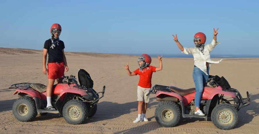 Hurghada: Quad Bike Safari, Camel Horse Ride, Dinner & Shows - The one-hour ride to the camp