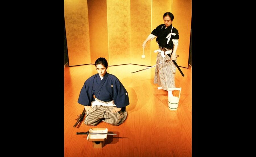 Kyoto: Samurai Kenbu Traditional Sword Dancing Show - The folding fan and the meaning of gesture
