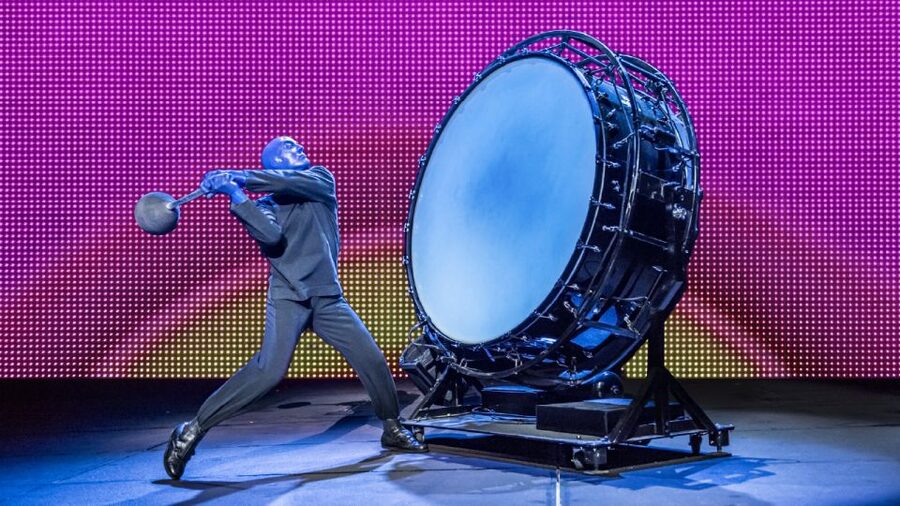 Las Vegas: Blue Man Group Show Ticket at Luxor Hotel - The music, paint, and bright stage effects