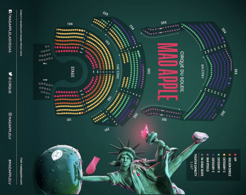 Las Vegas: Cirque du Soleil Mad Apple - Start 30 minutes early at the stage bar