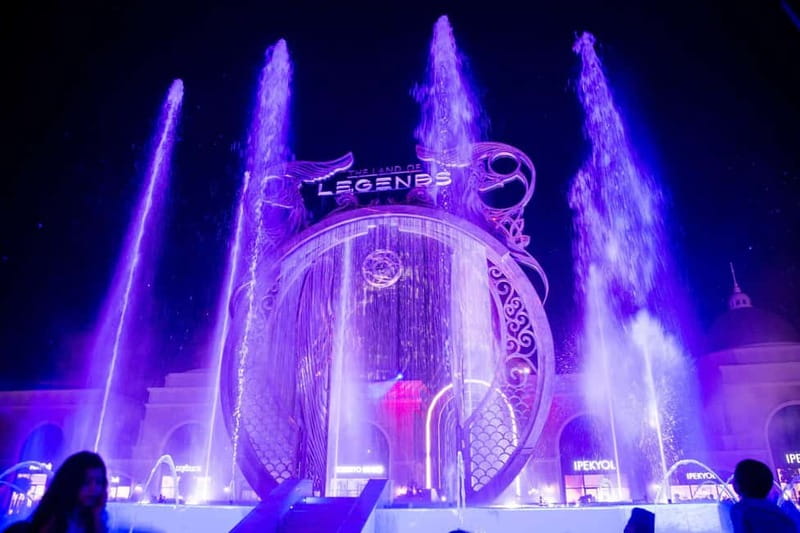 Legendary Night Show Experience at Land of Legends - Watching the fountains, lights, and parade